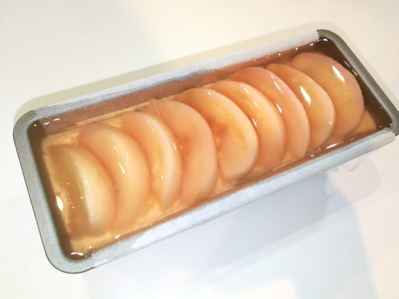 桃のレアチーズケーキ　パウンド型　レシピ